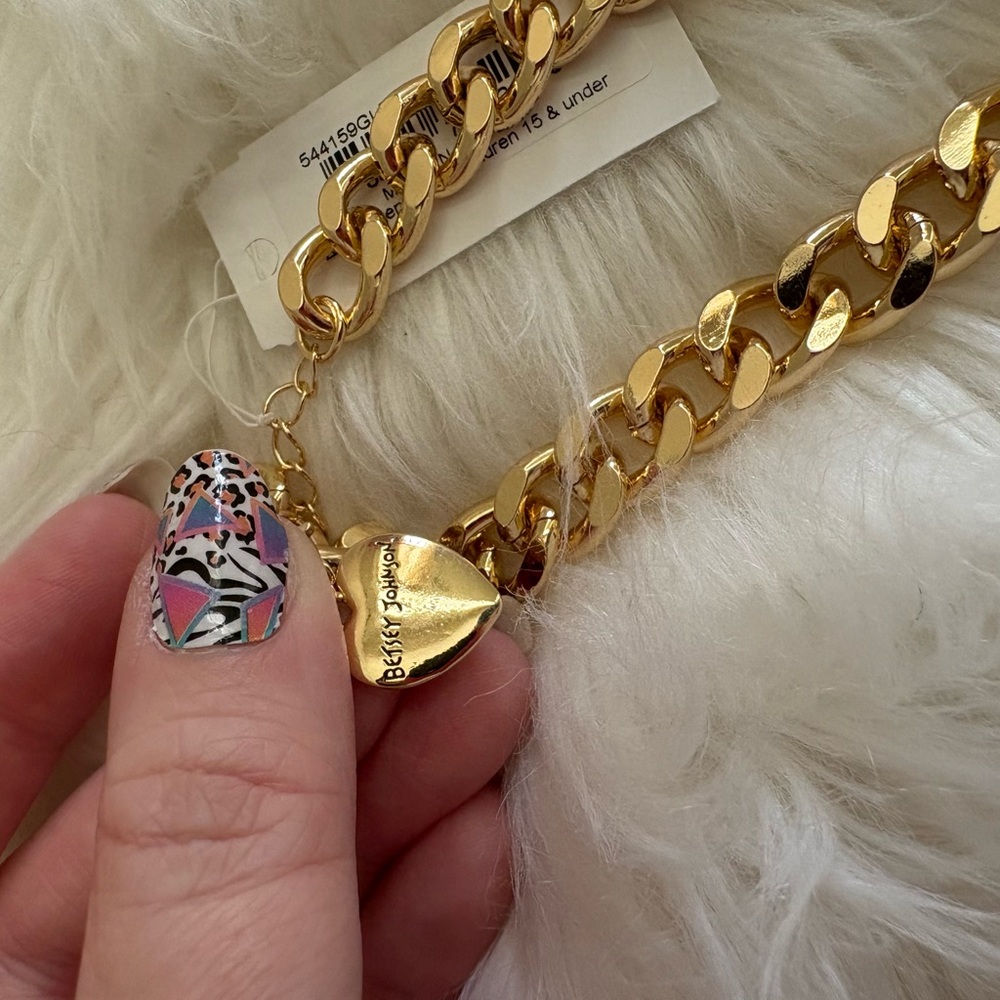 Betsey Johnson Gold Apple Jewelry Set with Red & Green Accents - Picture 16 of 17